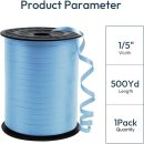 Premium Light Blue Curling Ribbon, 1/5" Wide x 500 Yards Christmas Curling Ribbons for Gift Wrapping, Party Decoration, Balloon String, Ribbons for Florist Flower (1 Roll)