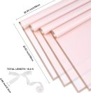20 Sheets Flower Wrapping Paper Waterproof Florist Bouquet with Ribbon for Bouquets DIY Crafts Packaging Bouquet, 22.8x22.8 inch (Pink)