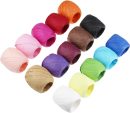 Raffia Paper Ribbon Twine Strings 15 Rolls 15 Colors Set for DIY Craft Gift Box Packing