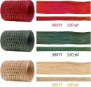 Raffia Ribbon Red Green Natural 3 Rolls 1080 Feet, 360 Feet Each Roll, Paper Twine Wrapping Ribbon for Christmas