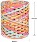 Colored 262 Feet Raffia Paper Ribbon,6 Colored Packing Paper String Perfect for Gift Wrapping and DIY Decoration (Pink)