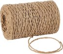 Paper String, 328 Feet 2mm Craft Raffia Ribbon for Gift Wrapping, Natural Raffia Yarn for Crocheting, Crafting, Packing, Christmas Decorations