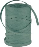 Raffia Paper & Yarn Gift Wrap & Decor Craft Pack, Twin 1.5'' Wide Raffia Yarn for Crocheting, 109 Yards (Green)
