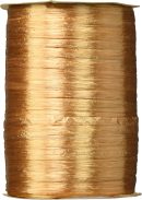 1/4'' Wide Pearlized Raffia Ribbon, Gold, 100 Yards, 7MM
