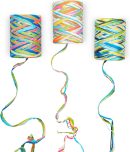 3 Rolls Colored Paper String Raffia Ribbon, 80 M/262 Feet Each, 6 Ply Colored Raffia Paper Strings Packing Twine for Festival Gifts, Gift Wrapping, DIY Decoration and Craft Projects