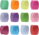 Raffia Paper Ribbon Bows,  12 Rolls 787 Feet Raffia Twine String for Christmas Valentine's Day Party Wrapping Florist Bouquets DIY Craft Decoration Weaving, 12 Colors